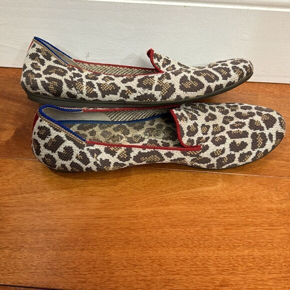 Rothys Mocha Spot Animal Leopard Print Round Toe Flat Shoe‎ Loafers Size 8 main image 0